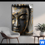 Spannbild Goldener Buddha Fluid Art Hochformat Produktvorschau mit dem Bild Goldener Buddha Fluid Art im Format Hochformat.