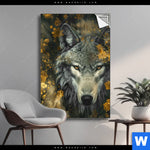 Spannbild Goldener Wolfblick Hochformat Produktvorschau mit dem Bild Goldener Wolfblick im Format Hochformat.