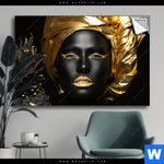 Spannbild Goldenes Ananasmaedchen No 1 Querformat Produktvorschau mit dem Bild Goldenes Ananasmädchen No.1 im Format Querformat.