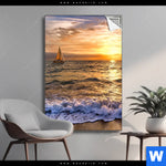 Spannbild Goldenes Licht Am Meer Hochformat Produktvorschau mit dem Bild Goldenes Licht am Meer im Format Hochformat.