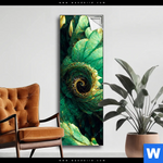 Spannbild Gruene Spiralblaetter Schmal Produktvorschau mit dem Bild Grüne Spiralblätter im Format Schmal.
