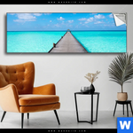 Spannbild Hoelzernes Pier Panorama Produktvorschau mit dem Bild Hölzernes Pier im Format Panorama.