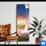 Spannbild Islaendischer Wasserfall Schmal Produktvorschau mit dem Bild Isländischer Wasserfall im Format Schmal.