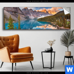 Spannbild Kanadischer Bergsee Panorama Produktvorschau mit dem Bild Kanadischer Bergsee im Format Panorama.