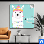 Spannbild Kein Drama Lama Quadrat Produktvorschau mit dem Bild Kein Drama Lama im Format Quadrat.