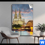 Spannbild Koelner Dom Bei Nacht Hochformat Produktvorschau mit dem Bild Kölner Dom bei Nacht im Format Hochformat.