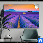 Spannbild Lavendel Blumen Feld Querformat Produktvorschau mit dem Bild Lavendel Blumen Feld im Format Querformat.