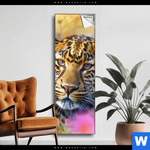 Spannbild Leopard In Bluehender Wildnis Schmal Produktvorschau mit dem Bild Leopard in blühender Wildnis im Format Schmal.