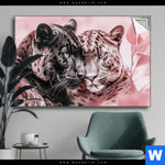 Spannbild Leoparden Harmonie In Pastell Querformat Produktvorschau mit dem Bild Leoparden - Harmonie in Pastell im Format Querformat.