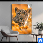 Spannbild Leopardentraum In Orange Hochformat Produktvorschau mit dem Bild Leopardentraum in Orange im Format Hochformat.