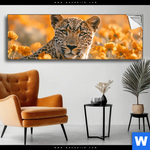 Spannbild Leopardentraum In Orange Panorama Produktvorschau mit dem Bild Leopardentraum in Orange im Format Panorama.