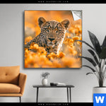 Spannbild Leopardentraum In Orange Quadrat Produktvorschau mit dem Bild Leopardentraum in Orange im Format Quadrat.