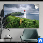Spannbild Leuchtturm Auf Insel Querformat Produktvorschau mit dem Bild Leuchtturm auf Insel im Format Querformat.