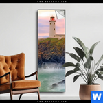 Spannbild Leuchtturm Bei Stuermischer See Schmal Produktvorschau mit dem Bild Leuchtturm bei stürmischer See im Format Schmal.