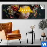 Spannbild Like Florales Portraet Panorama Produktvorschau mit dem Bild LIKE - Florales Porträt im Format Panorama.