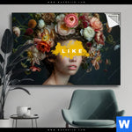 Spannbild Like Florales Portraet Querformat Produktvorschau mit dem Bild LIKE - Florales Porträt im Format Querformat.