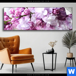Spannbild Lila Fliederblueten Panorama Produktvorschau mit dem Bild Lila Fliederblüten im Format Panorama.