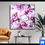 Spannbild Lila Fliederblueten Quadrat Produktvorschau mit dem Bild Lila Fliederblüten im Format Quadrat.
