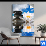 Spannbild Lilie Zensteine Hochformat Produktvorschau mit dem Bild Lilie & Zensteine im Format Hochformat.