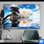 Spannbild Lilie Zensteine Querformat Produktvorschau mit dem Bild Lilie & Zensteine im Format Querformat.