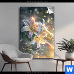 Spannbild Lilien Im Morgenlicht Hochformat Produktvorschau mit dem Bild Lilien im Morgenlicht im Format Hochformat.