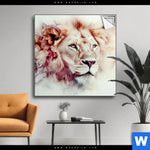 Spannbild Loewe Im Farbenspiel Quadrat Produktvorschau mit dem Bild Löwe im Farbenspiel im Format Quadrat.