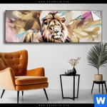 Spannbild Loewe Koenig Der Tiere Panorama Produktvorschau mit dem Bild Löwe - König der Tiere im Format Panorama.