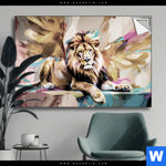 Spannbild Loewe Koenig Der Tiere Querformat Produktvorschau mit dem Bild Löwe - König der Tiere im Format Querformat.