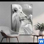 Spannbild Loewe Wildnis Liebe Hochformat Produktvorschau mit dem Bild Löwe - Wildnis Liebe im Format Hochformat.