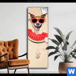 Spannbild Lustiger Hund Am Strand Schmal Produktvorschau mit dem Bild Lustiger Hund am Strand im Format Schmal.