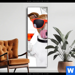 Spannbild Lustiger Hund Mit Drink Schmal Produktvorschau mit dem Bild Lustiger Hund mit Drink im Format Schmal.