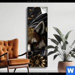 Spannbild Luxurioeser Fuchs Mit Blumen Schmal Produktvorschau mit dem Bild Luxuriöser Fuchs mit Blumen im Format Schmal.