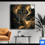 Spannbild Magischer Hirsch Im Sternenlicht Quadrat Produktvorschau mit dem Bild Magischer Hirsch im Sternenlicht im Format Quadrat.