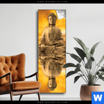 Spannbild Meditierender Buddha Am See Schmal Produktvorschau mit dem Bild Meditierender Buddha am See im Format Schmal.