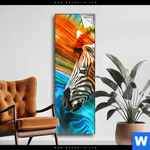 Spannbild Modernes Buntes Zebra Schmal Produktvorschau mit dem Bild Modernes Buntes Zebra im Format Schmal.