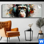 Spannbild Musikalischer Affe Panorama Produktvorschau mit dem Bild Musikalischer Affe im Format Panorama.