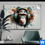 Spannbild Musikalischer Affe Querformat Produktvorschau mit dem Bild Musikalischer Affe im Format Querformat.
