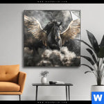 Spannbild Mystisches Pferd Mit Fluegeln Quadrat Produktvorschau mit dem Bild Mystisches Pferd mit Flügeln im Format Quadrat.