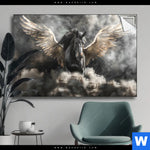 Spannbild Mystisches Pferd Mit Fluegeln Querformat Produktvorschau mit dem Bild Mystisches Pferd mit Flügeln im Format Querformat.