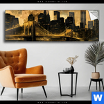 Spannbild Nachtleuchten Ueber Manhattan Panorama Produktvorschau mit dem Bild Nachtleuchten über Manhattan im Format Panorama.