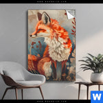 Spannbild Naturpoesie Mit Fuchs Hochformat Produktvorschau mit dem Bild Naturpoesie mit Fuchs im Format Hochformat.