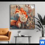 Spannbild Naturpoesie Mit Fuchs Quadrat Produktvorschau mit dem Bild Naturpoesie mit Fuchs im Format Quadrat.