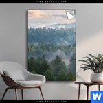 Spannbild Nebel Im Wald Hochformat Produktvorschau mit dem Bild Nebel im Wald im Format Hochformat.