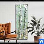 Spannbild Nebliger Birkenwald Schmal Produktvorschau mit dem Bild Nebliger Birkenwald im Format Schmal.