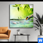 Spannbild Orchidee Im Japanischer Brunnen Quadrat Produktvorschau mit dem Bild Orchidee im japanischer Brunnen im Format Quadrat.