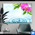 Spannbild Orchidee Wassertropfen Querformat Produktvorschau mit dem Bild Orchidee & Wassertropfen im Format Querformat.
