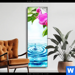 Spannbild Orchidee Wassertropfen Schmal Produktvorschau mit dem Bild Orchidee & Wassertropfen im Format Schmal.