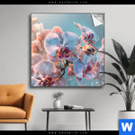Spannbild Orchideenblueten In Pastell Quadrat Produktvorschau mit dem Bild Orchideenblüten in Pastell im Format Quadrat.