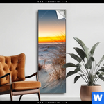 Spannbild Ostseestrand Bei Sonnenuntergang Schmal Produktvorschau mit dem Bild Ostseestrand bei Sonnenuntergang im Format Schmal.