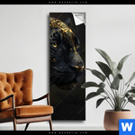 Spannbild Panther Mit Goldenen Ornamenten Schmal Produktvorschau mit dem Bild Panther mit goldenen Ornamenten im Format Schmal.